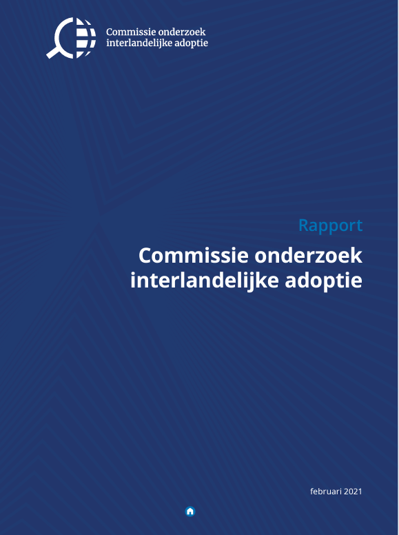 De voorkant van het Commissie onderzoek interlandelijke adoptie