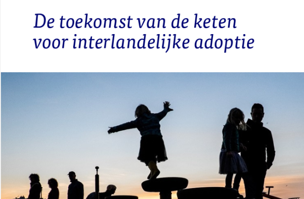 De voorkant van het rapport: De toekomst van de keten voor interlandelijke adoptie