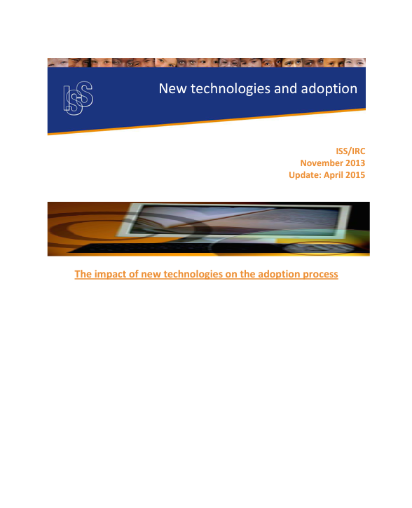 De voorkant van het rapport: The impact of new technologies on the adoption process