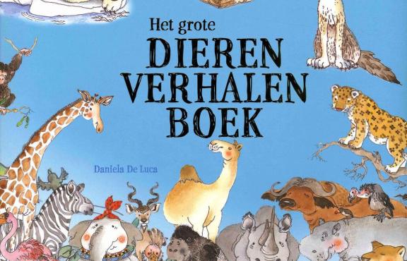 De voorkant van het boek: Het grote dierenverhalenboek 